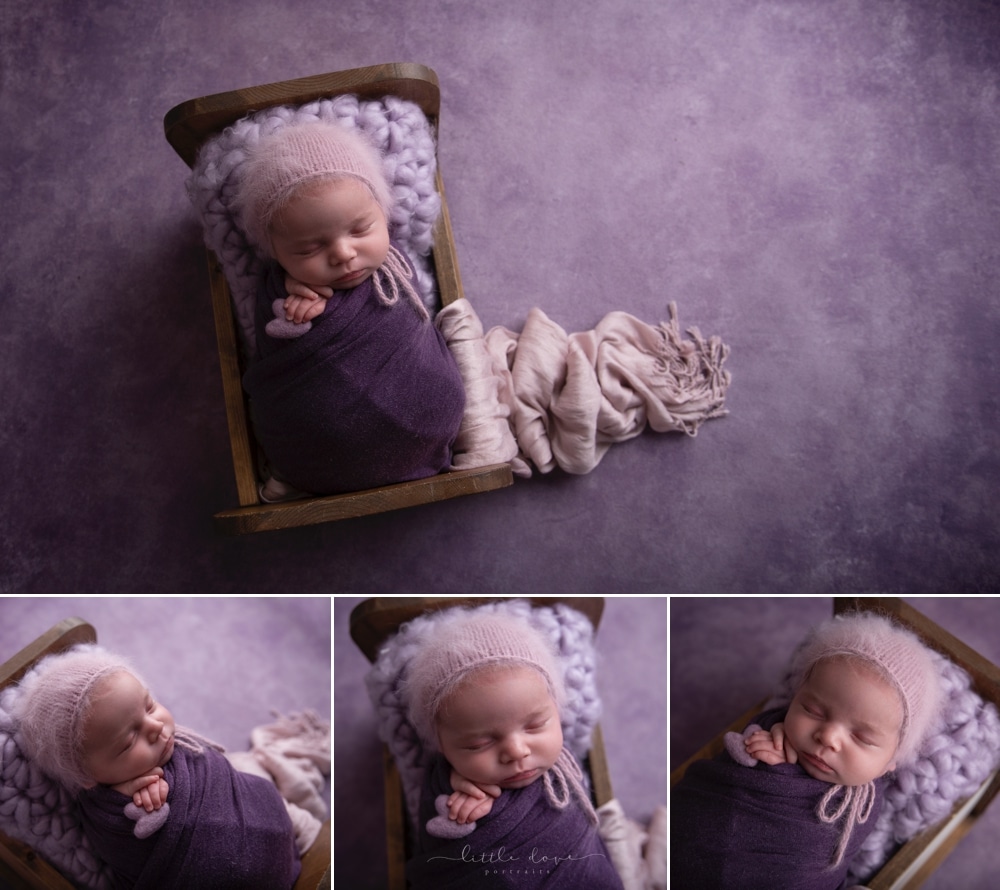 Plano Newborn Photographer | Girl newborn photoshoot with flowers 